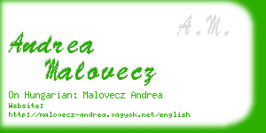 andrea malovecz business card